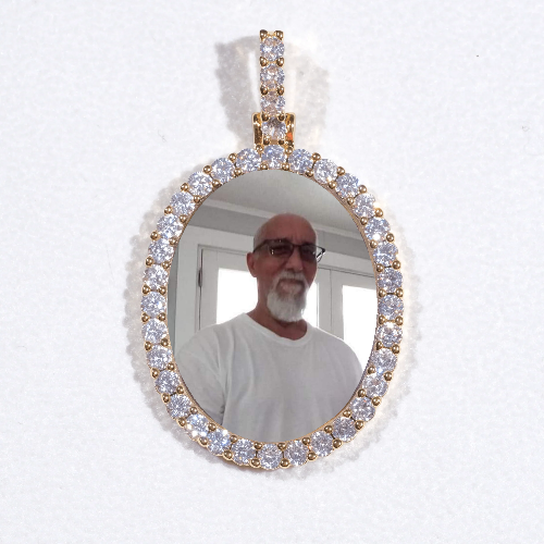 3D Oval Custom Picture Pendant