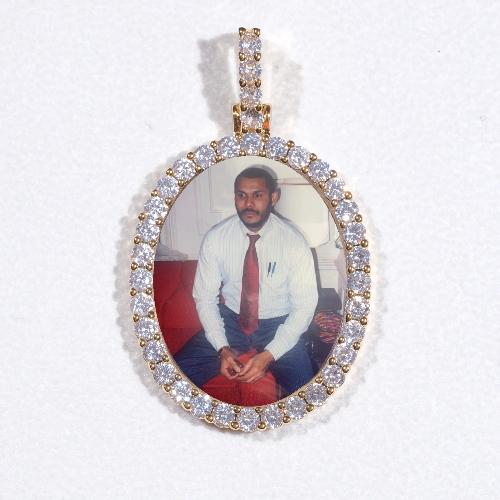 3D Oval Custom Picture Pendant
