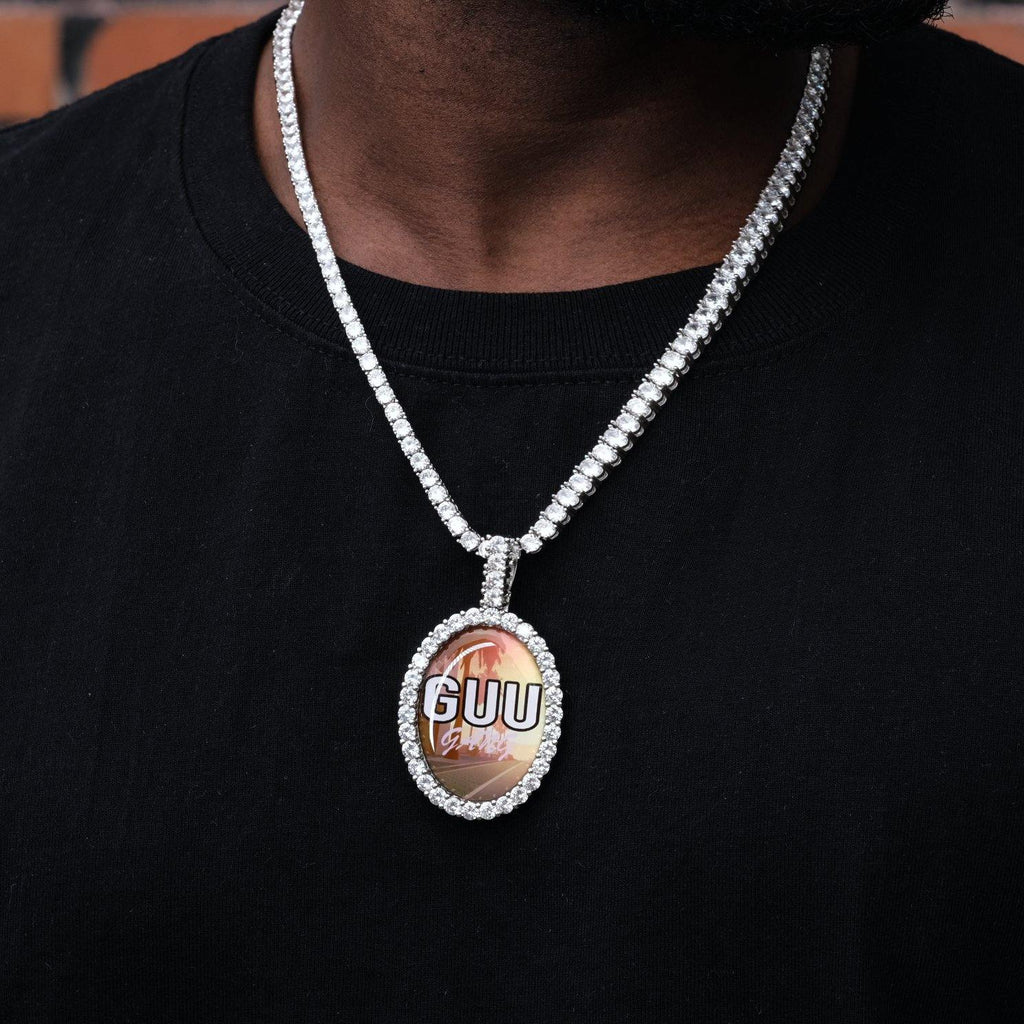 Large 3D Oval Custom Picture Pendant - The GUU Shop
