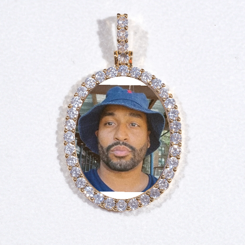 3D Oval Custom Picture Pendant