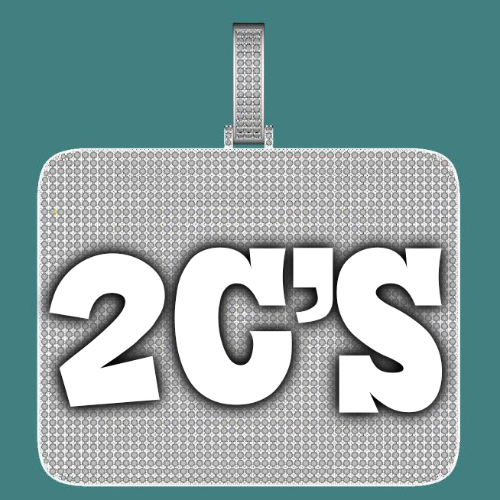 CUSTOM LETTER NECKLACE 3D BIG SQUARE