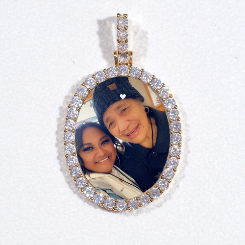 3D Oval Custom Picture Pendant