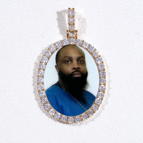 3D Oval Custom Picture Pendant