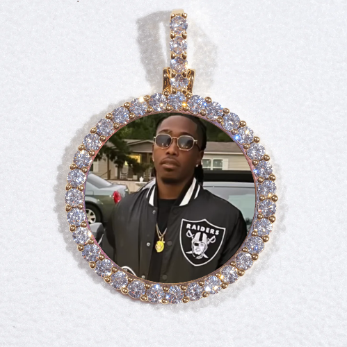 3D CIRCLE CUSTOM PICTURE PENDANT SMALL SIZE