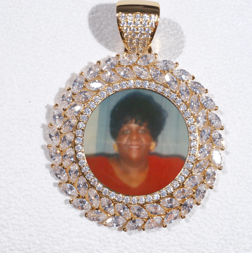 Large 3D Wheat Ear Custom Picture Pendant