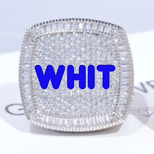 CUSTOM LETTER 3D ICED RING