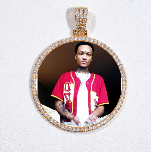MEDIUM 3D CIRCLE CUSTOM PICTURE PENDANT