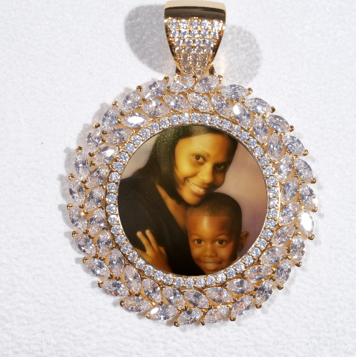 Large 3D Wheat Ear Custom Picture Pendant