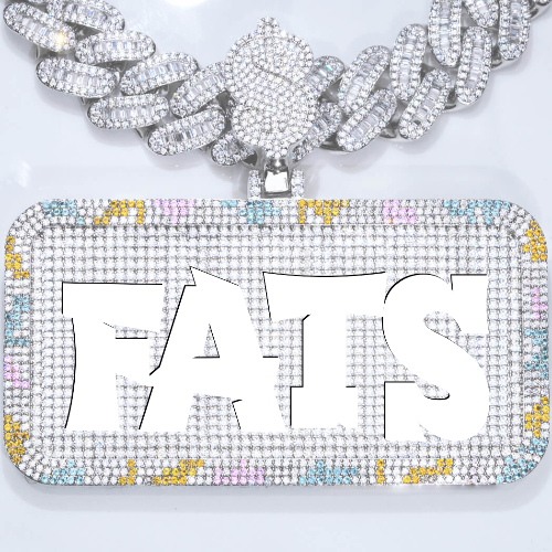 CUSTOM LETTER NECKLACE 3D COLORFUL SQUARE