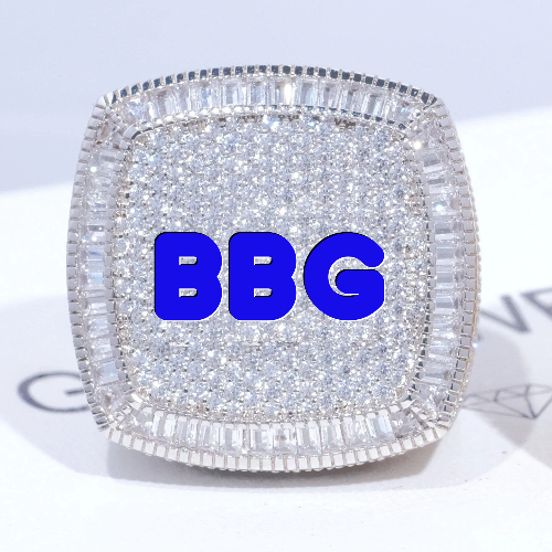 CUSTOM LETTER 3D ICED RING