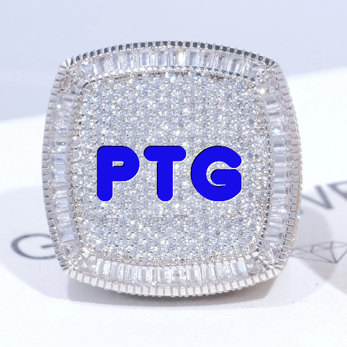 CUSTOM LETTER 3D ICED RING