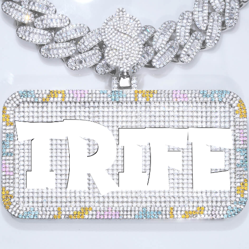 CUSTOM LETTER NECKLACE 3D COLORFUL SQUARE