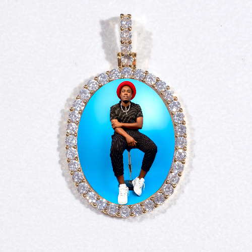 3D Oval Custom Picture Pendant