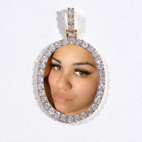 3D Oval Custom Picture Pendant