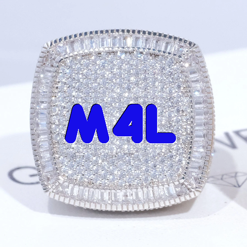 CUSTOM LETTER 3D ICED RING