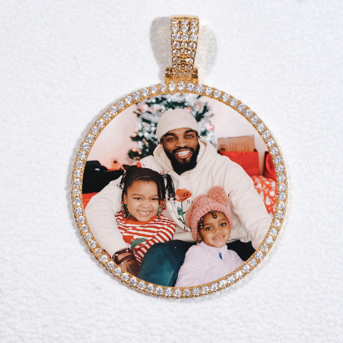 MEDIUM 3D CIRCLE CUSTOM PICTURE PENDANT