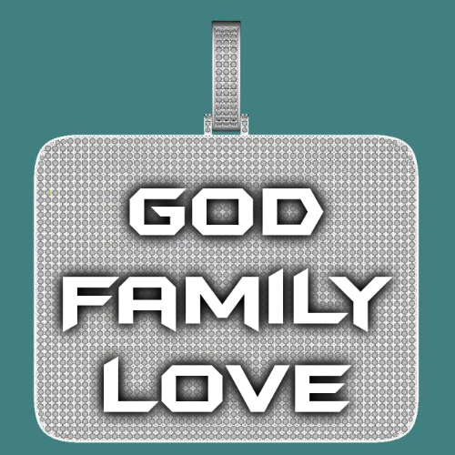 CUSTOM LETTER NECKLACE 3D BIG SQUARE