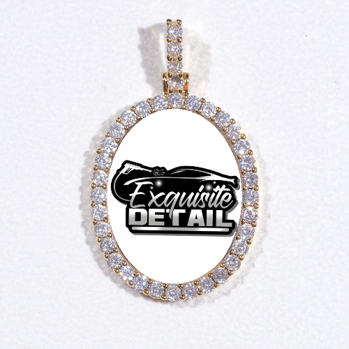 3D Oval Custom Picture Pendant