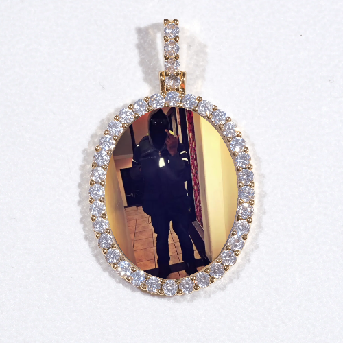 3D Oval Custom Picture Pendant
