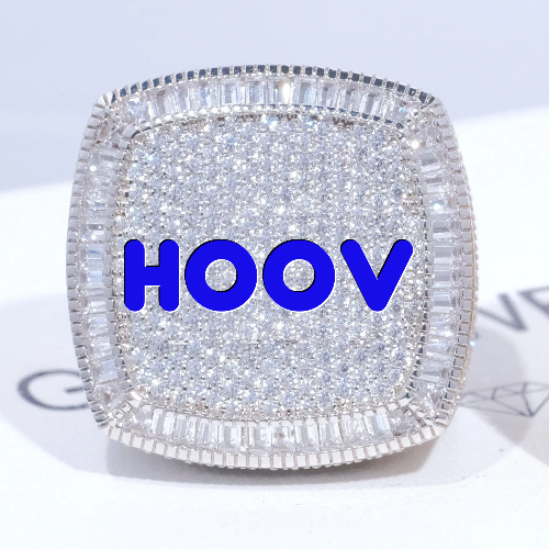 CUSTOM LETTER 3D ICED RING