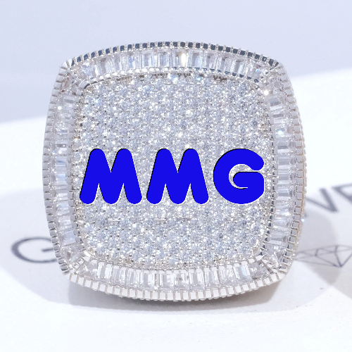 CUSTOM LETTER 3D ICED RING