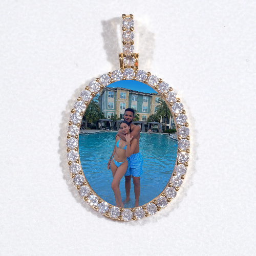 3D Oval Custom Picture Pendant