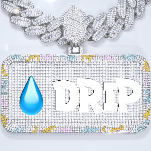 CUSTOM LETTER NECKLACE 3D COLORFUL SQUARE