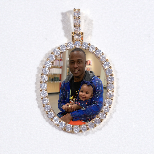 3D Oval Custom Picture Pendant