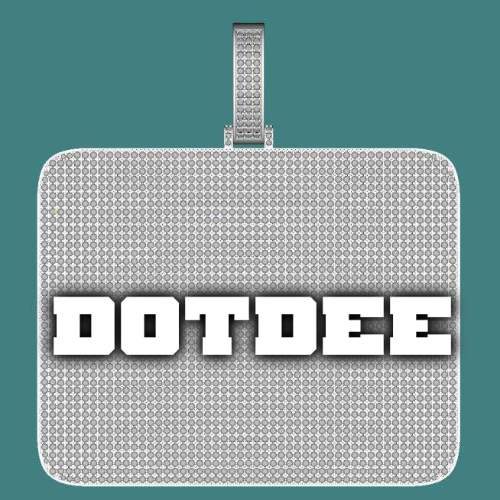 CUSTOM LETTER NECKLACE 3D BIG SQUARE