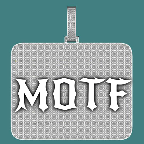 CUSTOM LETTER NECKLACE 3D BIG SQUARE