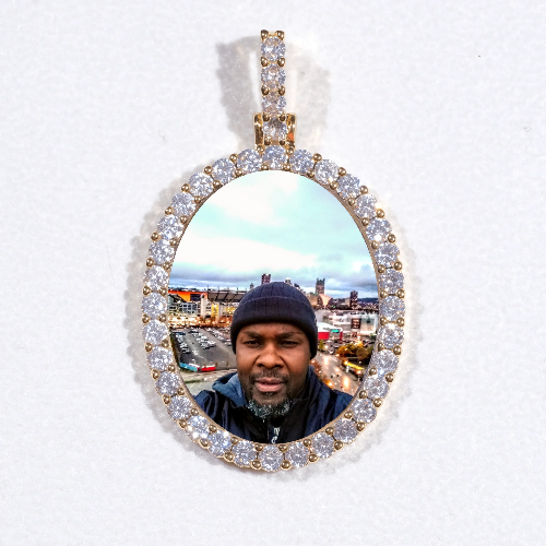 3D Oval Custom Picture Pendant