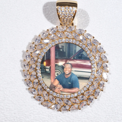 Large 3D Wheat Ear Custom Picture Pendant