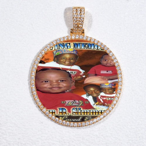 MEDIUM 3D CIRCLE CUSTOM PICTURE PENDANT