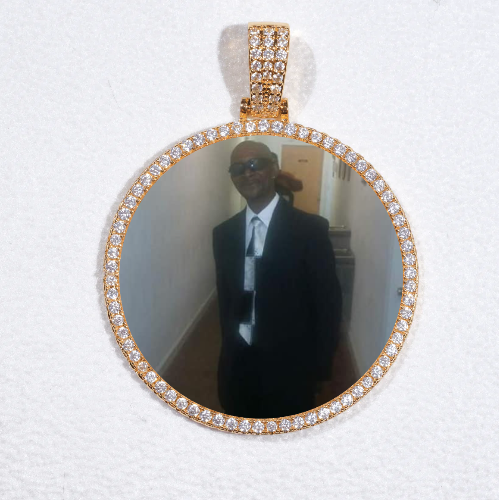 MEDIUM 3D CIRCLE CUSTOM PICTURE PENDANT
