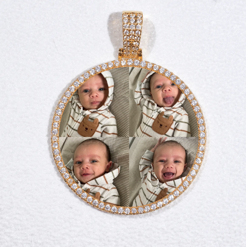MEDIUM 3D CIRCLE CUSTOM PICTURE PENDANT