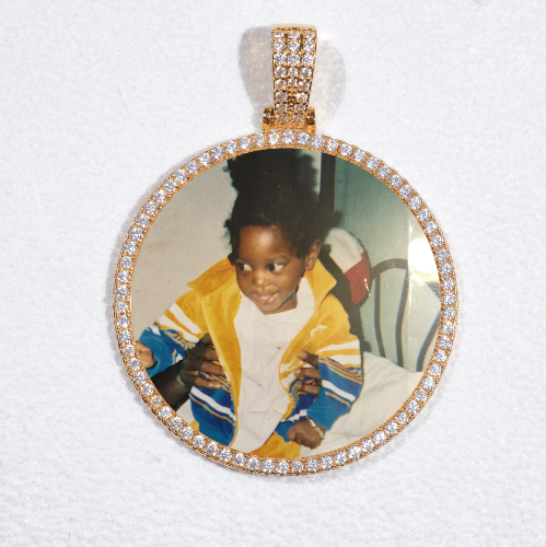 MEDIUM 3D CIRCLE CUSTOM PICTURE PENDANT