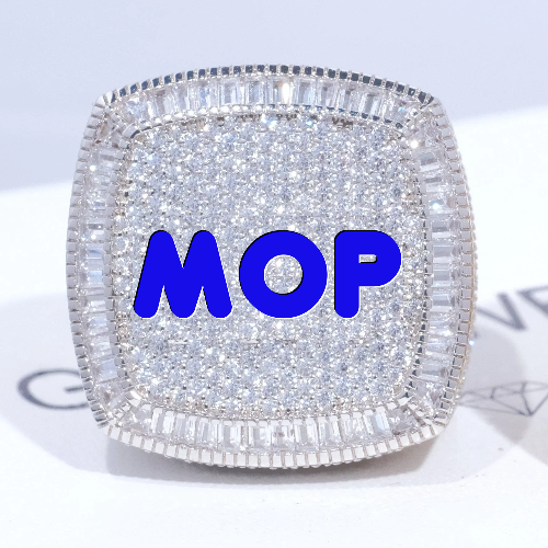 CUSTOM LETTER 3D ICED RING
