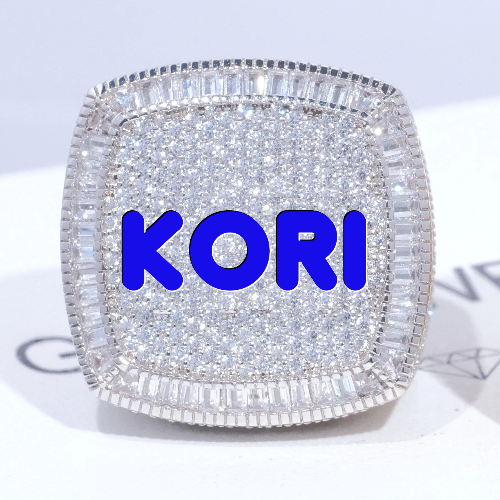CUSTOM LETTER 3D ICED RING