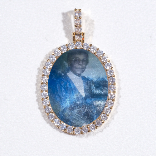3D Oval Custom Picture Pendant