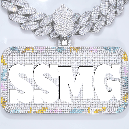 CUSTOM LETTER NECKLACE 3D COLORFUL SQUARE