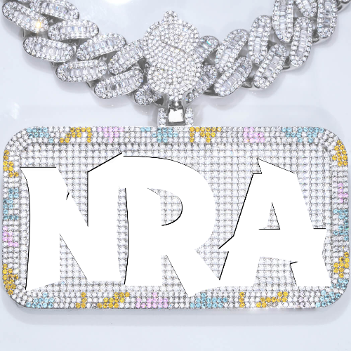 CUSTOM LETTER NECKLACE 3D COLORFUL SQUARE