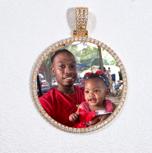 MEDIUM 3D CIRCLE CUSTOM PICTURE PENDANT