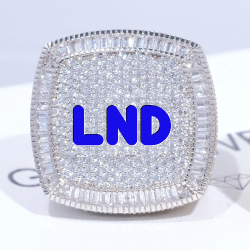 CUSTOM LETTER 3D ICED RING