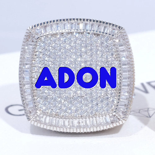 CUSTOM LETTER 3D ICED RING