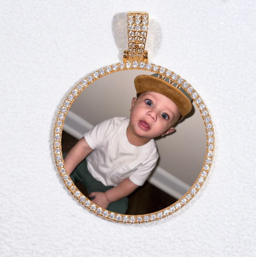 MEDIUM 3D CIRCLE CUSTOM PICTURE PENDANT