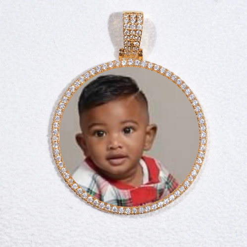 MEDIUM 3D CIRCLE CUSTOM PICTURE PENDANT