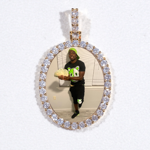 3D Oval Custom Picture Pendant