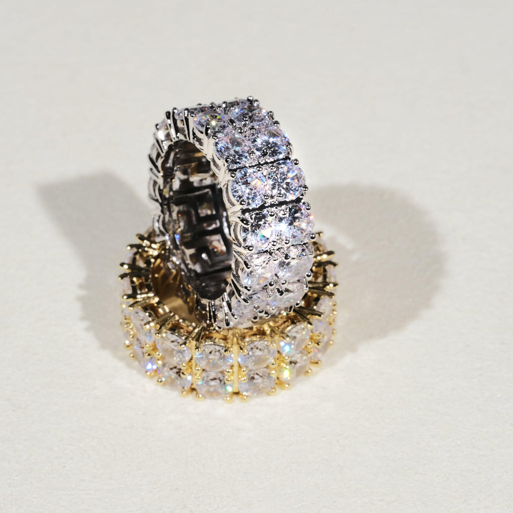 Micro-inlay CZ Double Row Ring - The GUU Shop
