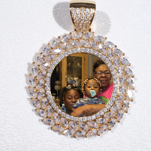 Large 3D Wheat Ear Custom Picture Pendant