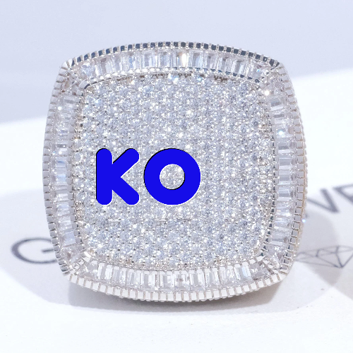CUSTOM LETTER 3D ICED RING